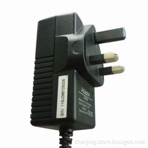 Three Pins UK Version Plug 12V/1.5A/18W Switching DC Adapter for Alarm System and CCTV Cameras